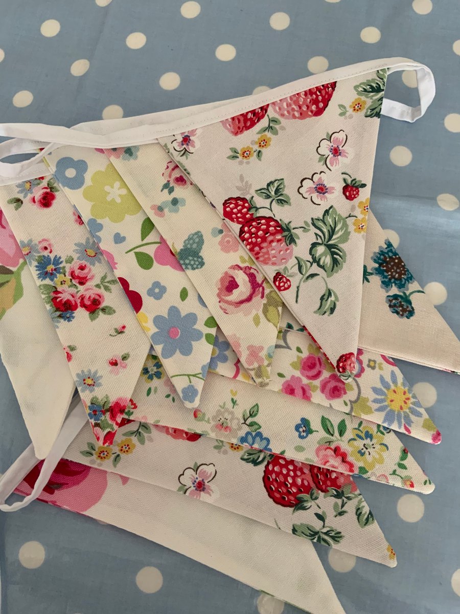 Cath kidston  fabric bunting, cotton fabric bunting 