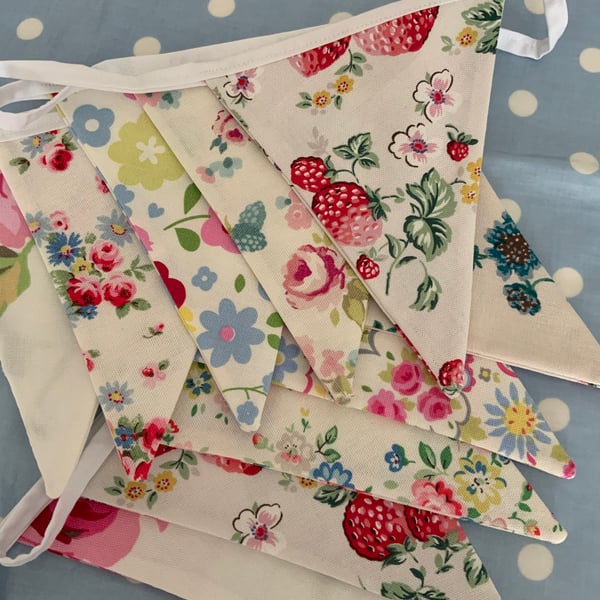 Cath kidston  fabric bunting, cotton fabric bunting 