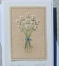 Lazy Daisies hand embroidered card with finely worked daisies and bow - Image 4