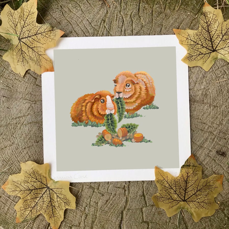 Ginger Guinea Pigs Art Print