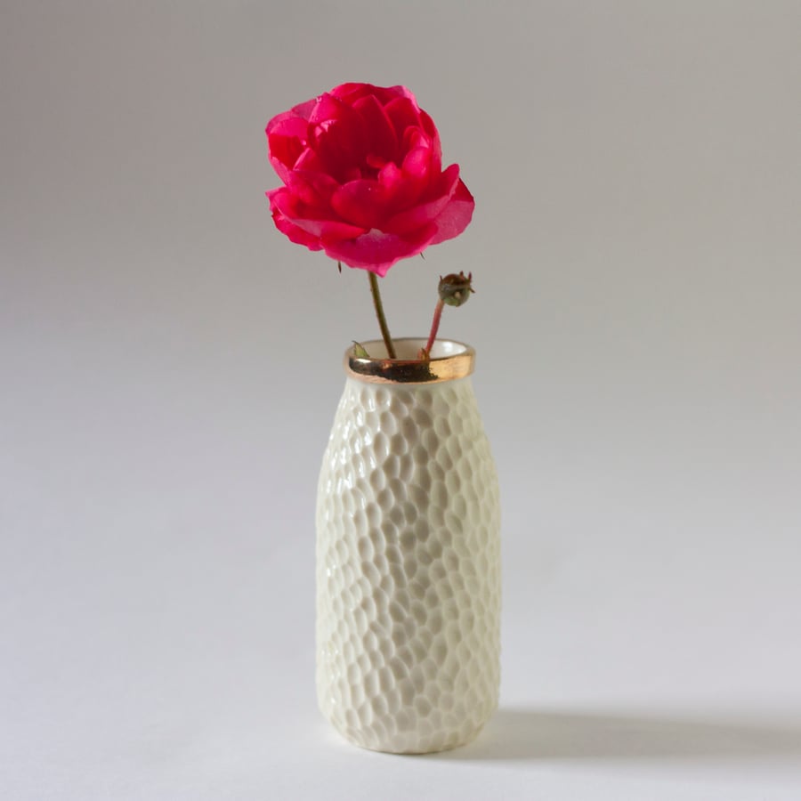 Cream Milk Bottle Vase 