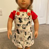 Dolls Clothes Cats Pinafore Dress