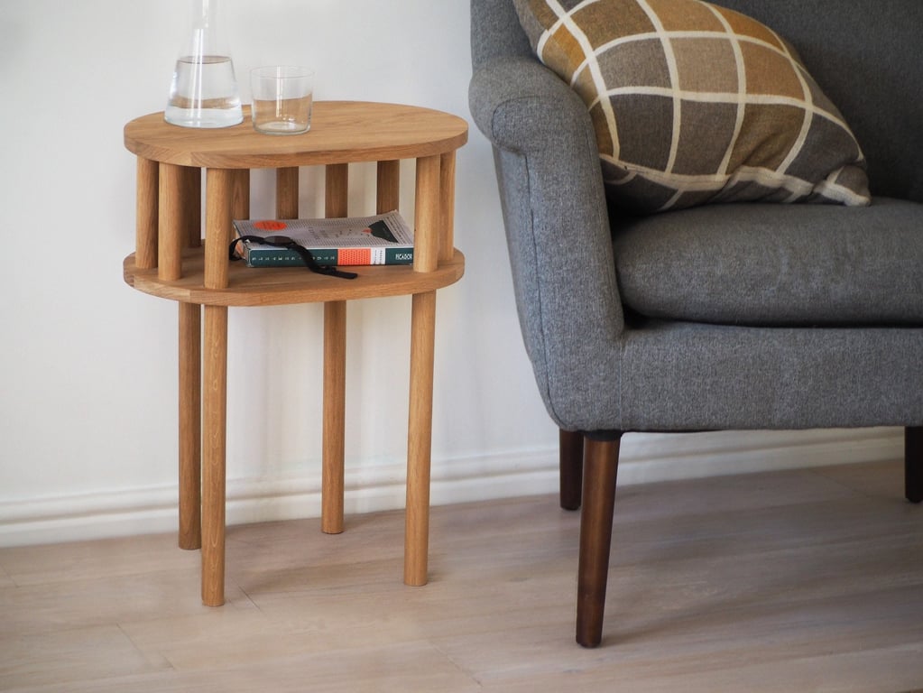 Side table - solid oak bedside table