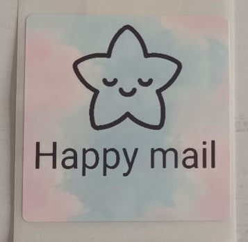 20 Thermal Printed 'Star Sleeping' Happy Mail postal stickers