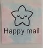 20 Thermal Printed 'Star Sleeping' Happy Mail postal stickers