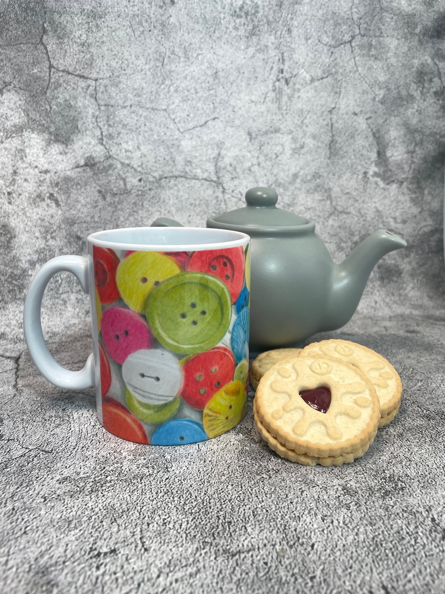 "Nana's Button Box" Ceramic Mug