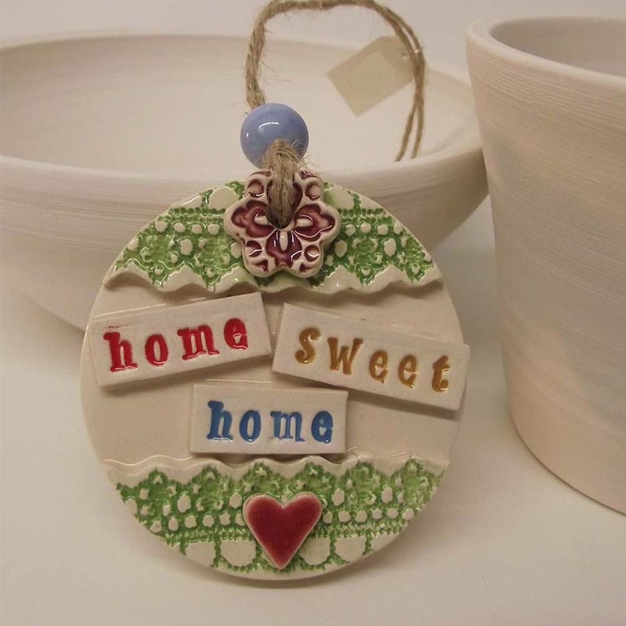 Pottery decoration Home Sweet Home Ceramic New Home