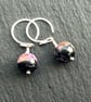 Charoite Infinity Hoop Earrings With All 925 Sterling Silver Hand Forged Earwire - Image 2