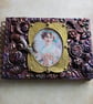 Hand crafted Altered Sketchbook 1800 era Vintage Lady with Flowers  - Image 1