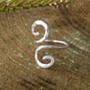 Recycled Handmade Sterling Silver Double Spiral Ring
