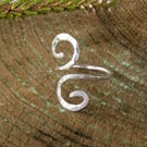 Recycled Handmade Sterling Silver Double Spiral Ring