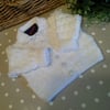 White Baby Cardigan  0-6 months size