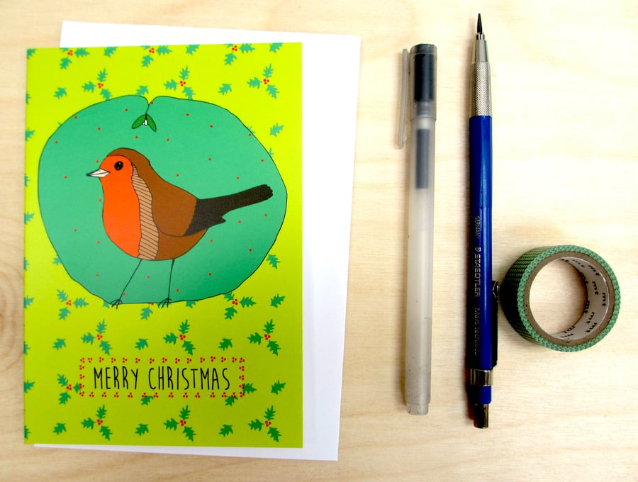 Robin Christmas card