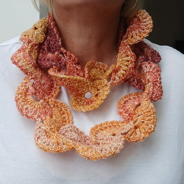 Light weight crochet infinity scarf 