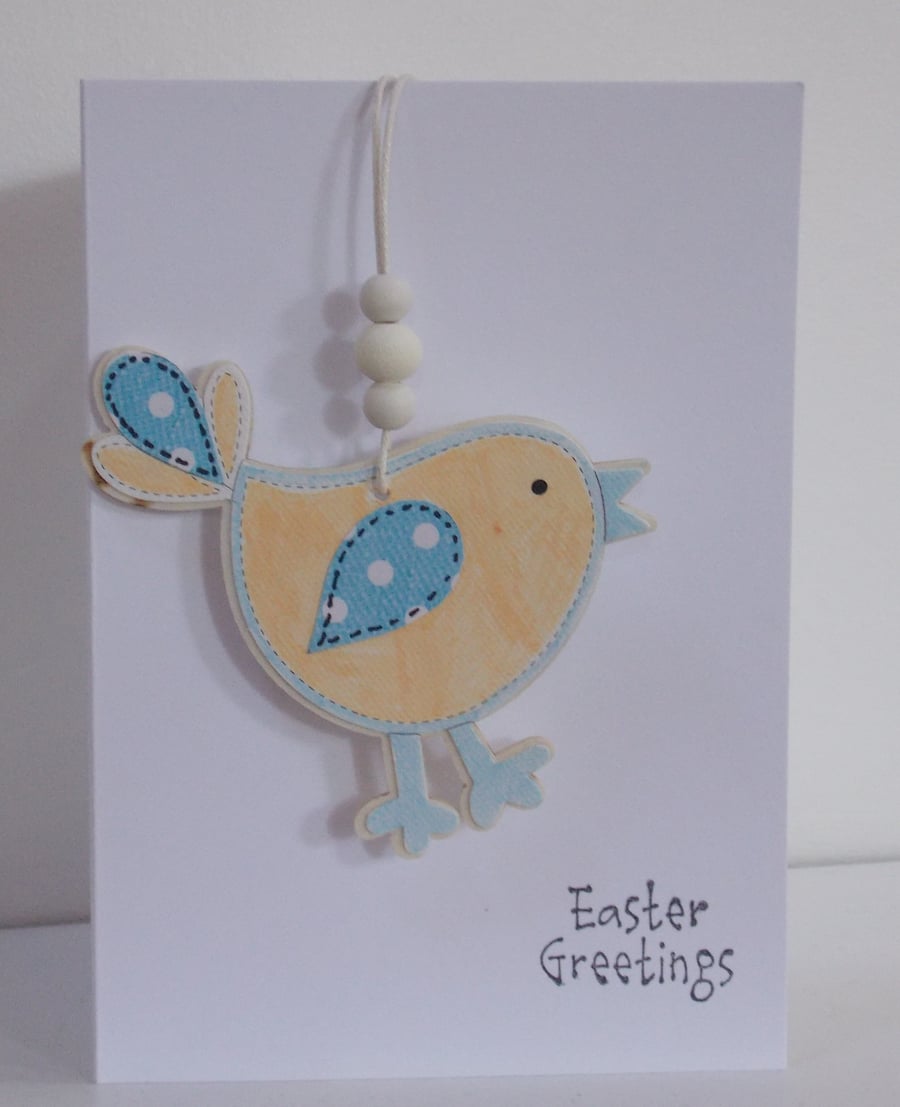 Easter Card with Bird Hanging Decoration