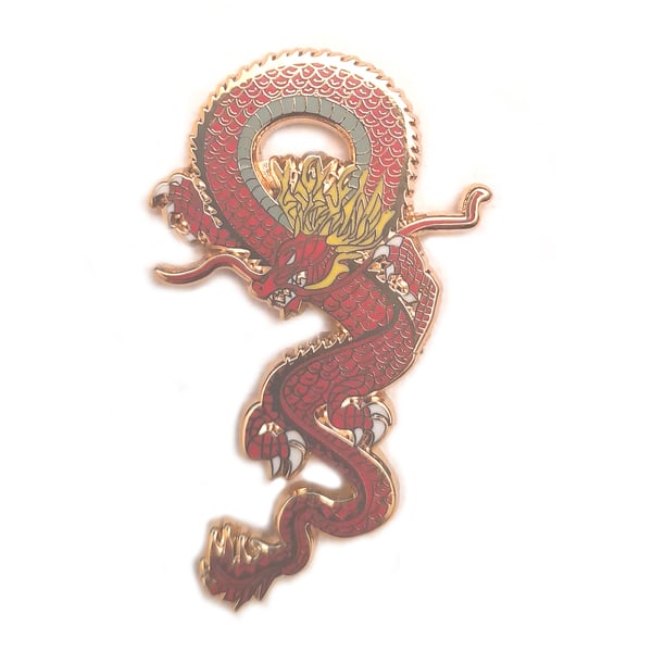 Japanese Dragon enamel pin badge