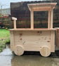 Handmade Wooden Train Planter Set  Rustic Garden Train  Outdoor Wooden Planter - Image 4