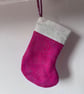 Summer seconds - pink with gold spots - Mini Christmas stocking - super cute - Image 1