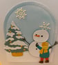 Handmade Christmas Card – Winter is Calling Snowman Card - Image 2