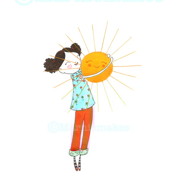Hold On To The Sunshine - A5 Giclee Print