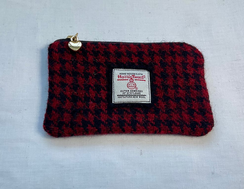 Harris Tweed Coin Purse Handmade Scottish Wool Pouch