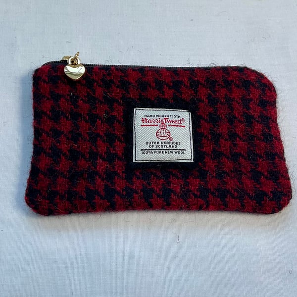 Harris Tweed Coin Purse Handmade Scottish Wool Pouch