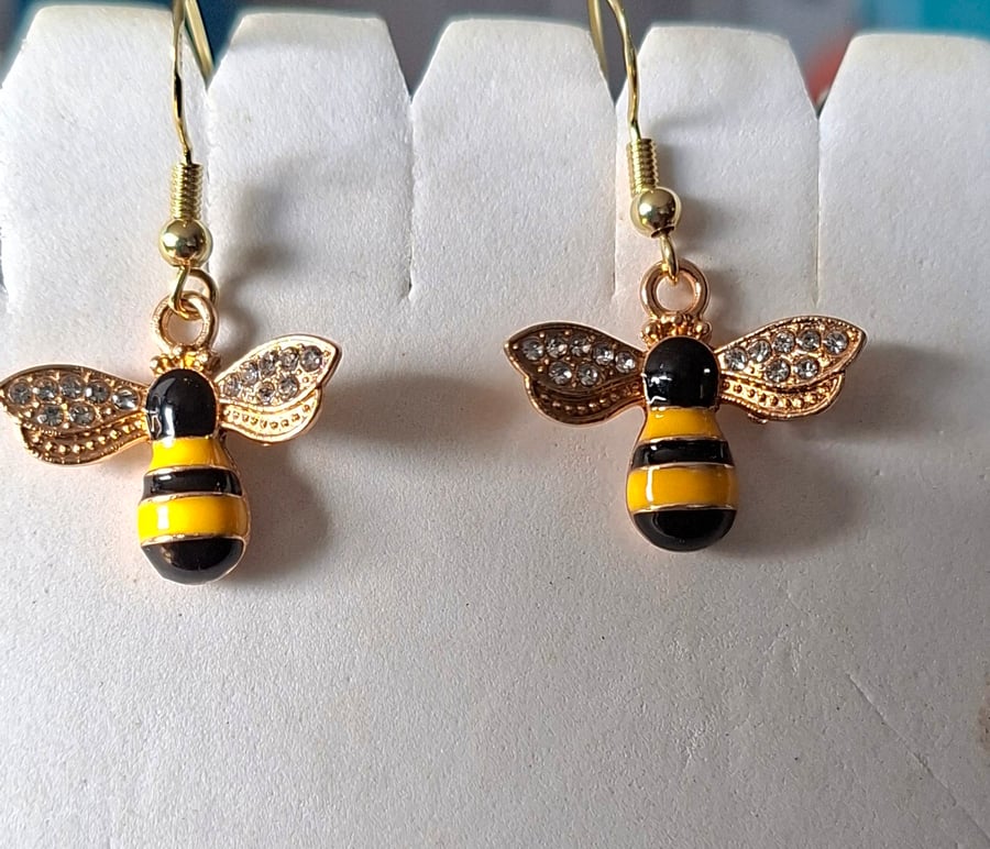 Bumble bee earrings