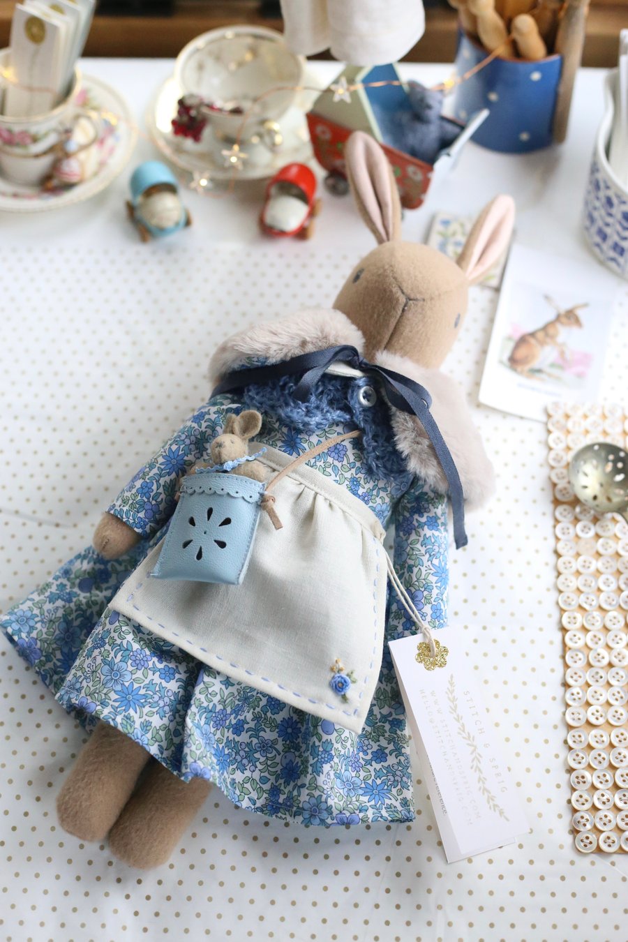 Heirloom Liberty Bunny - Fruit punch blue