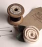 Pearl coloured rose brooch: upcycled wool felt - Image 1