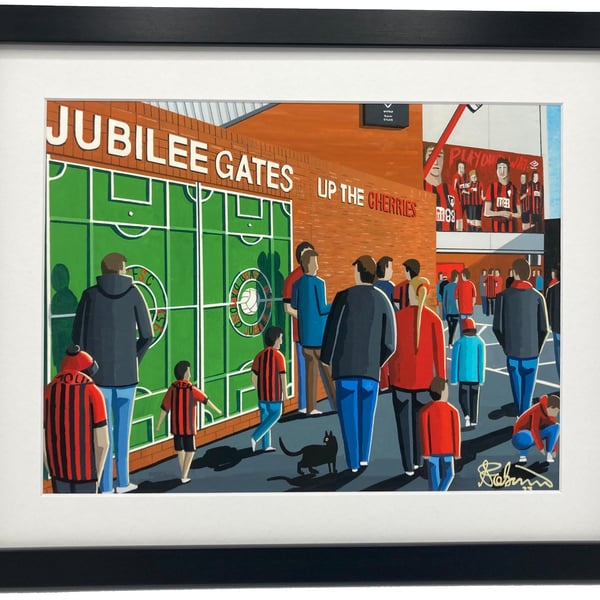 Bournemouth. Framed & Unframed Fine Art Print, Football Club AFC, Stadium Gift