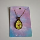 Beautiful ladybird photography teardrop pendant necklace