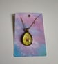 Beautiful ladybird photography teardrop pendant necklace