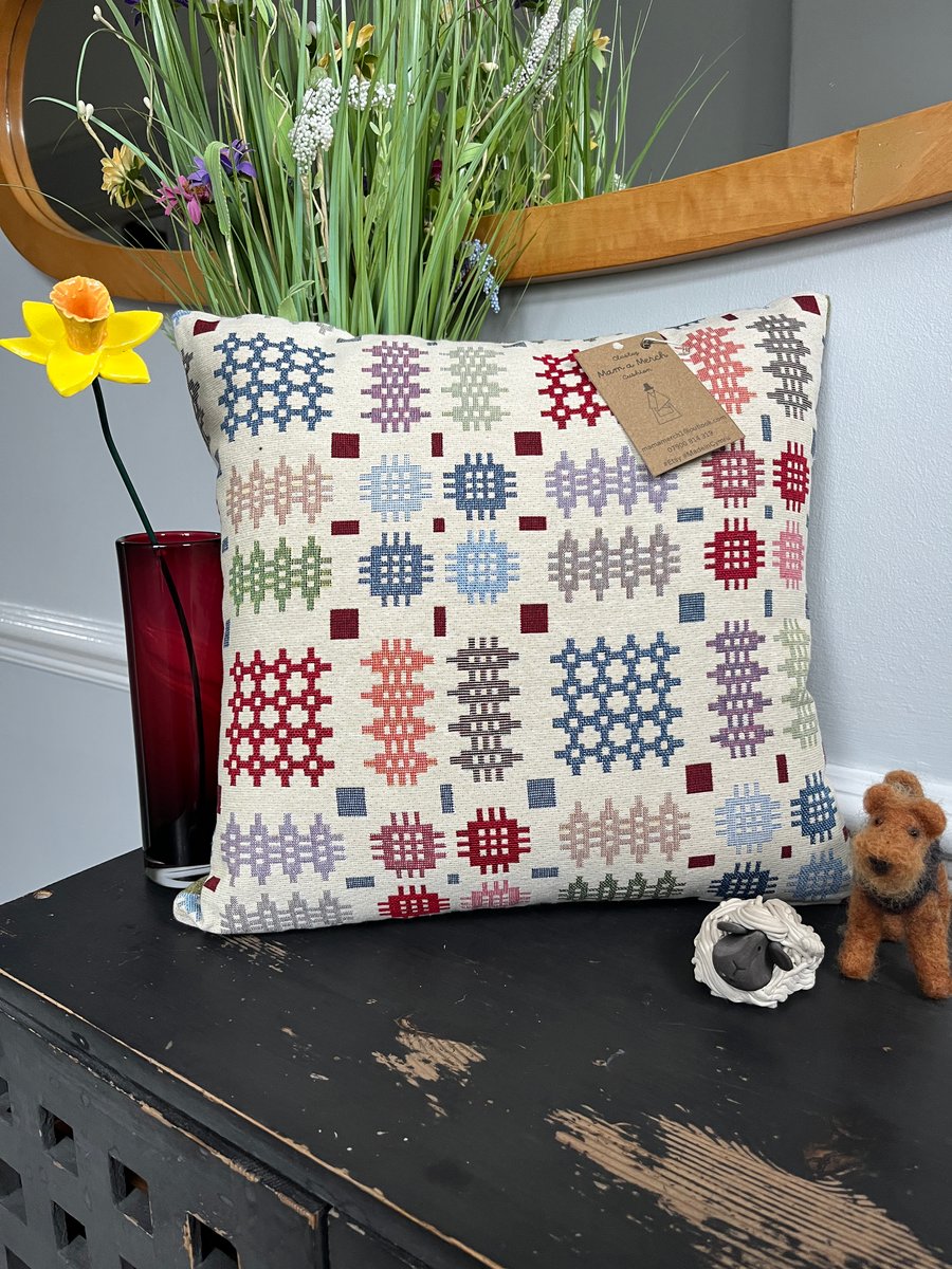 Welsh Blanket Tapestry Style Cushion
