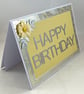 Lemon and silver text Happy Birthday card - Image 5