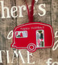 Christmas Decoration Red Caravan Happy Holidays - Image 2