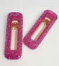 Hot Pink Chunky Hairclips - Image 3