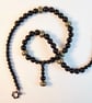 Black Onyx And Pyrite Necklace - Handmade In Devon, Free UK Delivery. - Image 1