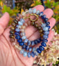 Blueberry Pecan Pie Hand Knotted Beaded Gemstone Necklace