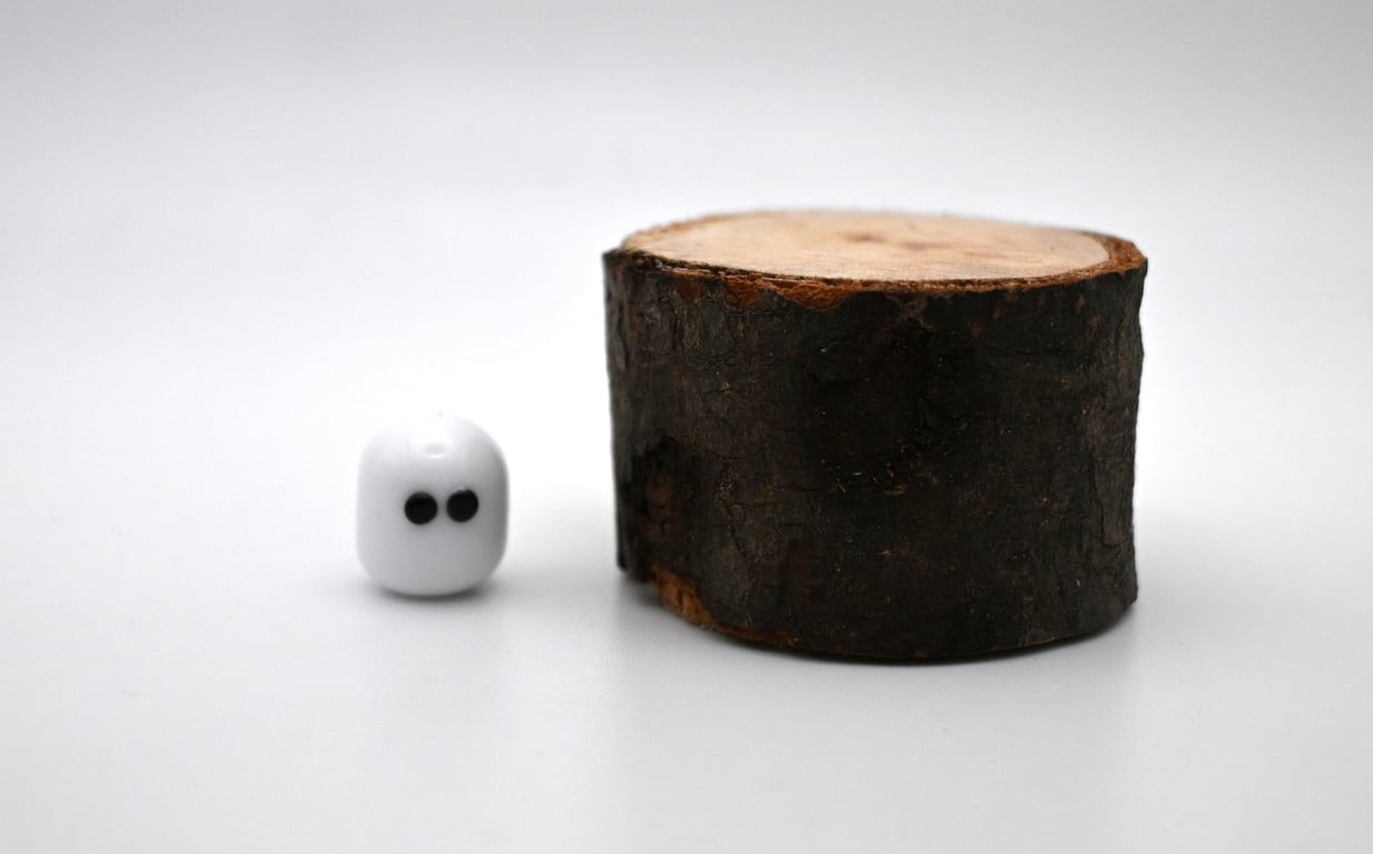 Tiny glass ghost figure