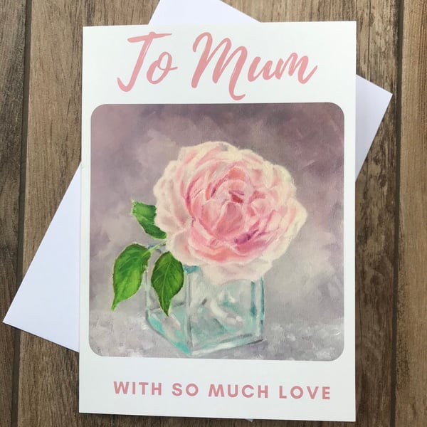 Especially for Mum greeting card by UK artist Janet Bird