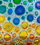 Bubble sun catcher, painted sun catcher, abstract painting sun catcher,  - Image 3