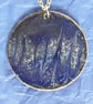 pendant - scrolled white on dark blue - Image 2