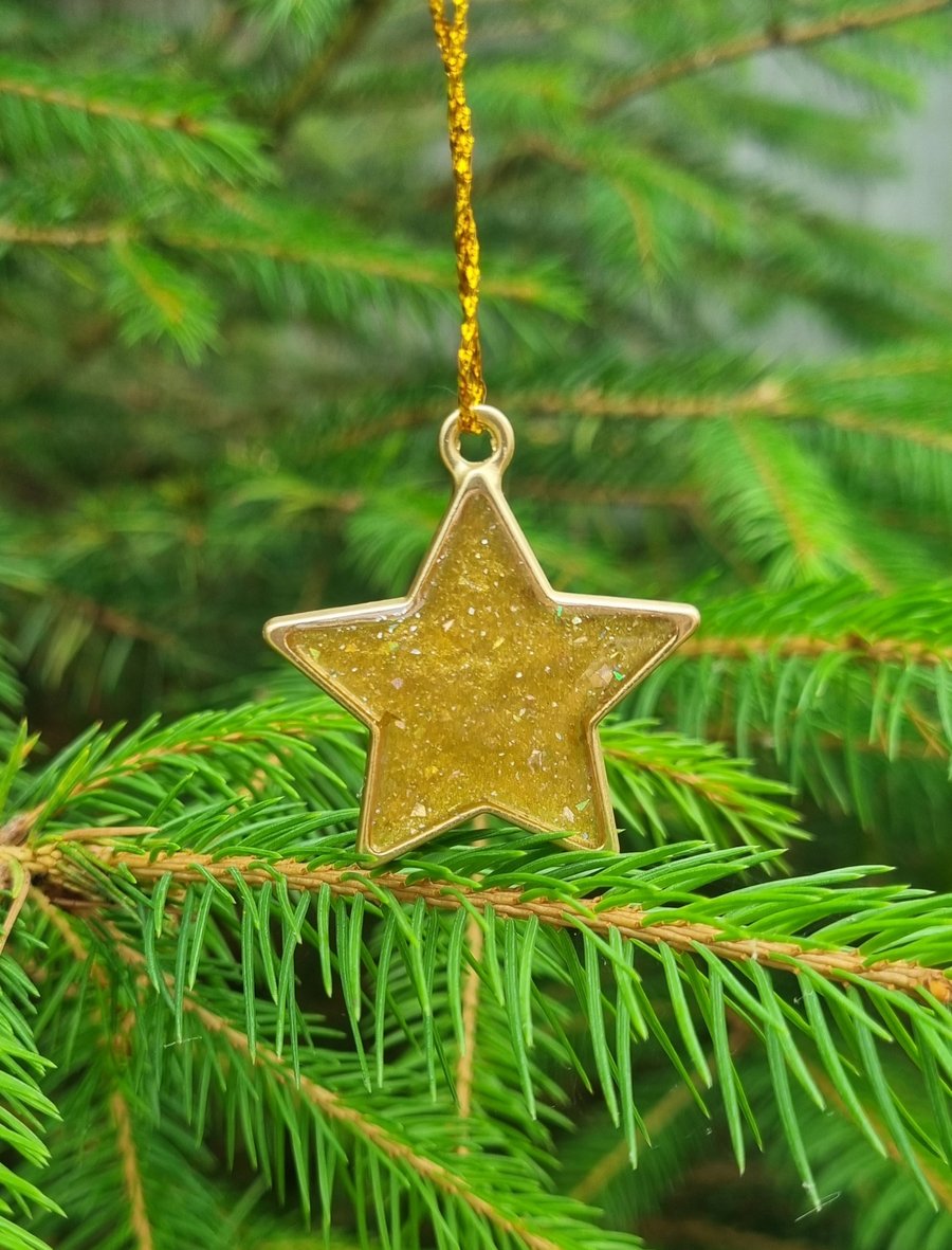 Set of 6 Star Christmas Tree Decorations