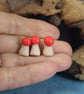 Trio of Toadstools ... Magic! OOAK Sculpt by artist Ann Galvin - Image 3