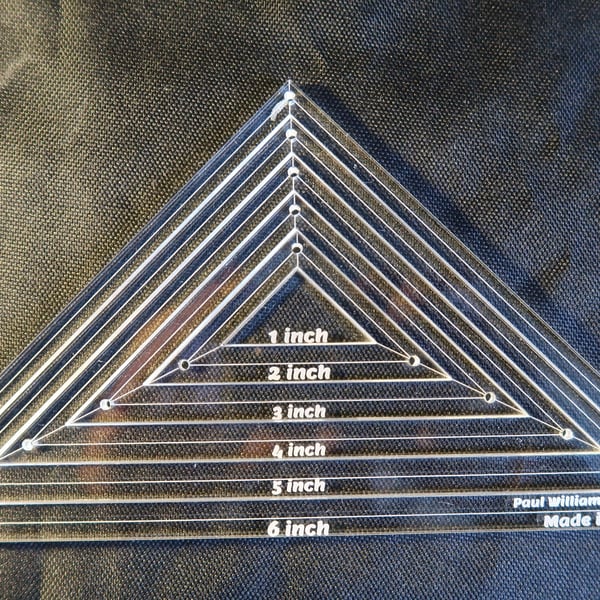Rightangle triangle, triangular, quilting template set, 6 inches, quilt making, 