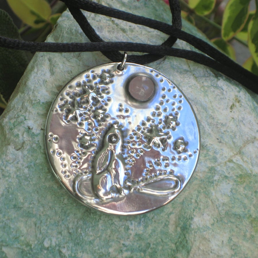 Moongazing Hare Pendant