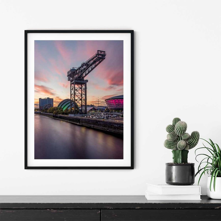Finnieston Crane sunset, Glasgow print