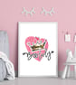 Boss lady girls room print, girl room quote print,  girl boss wall art - Image 2