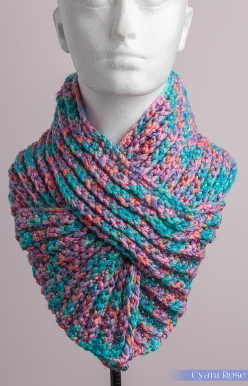 Cowl Scarf Neckwarmer lovely cosy handmade crochet