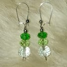 "Frost" - Delicate drop earrings with sterling silver hook